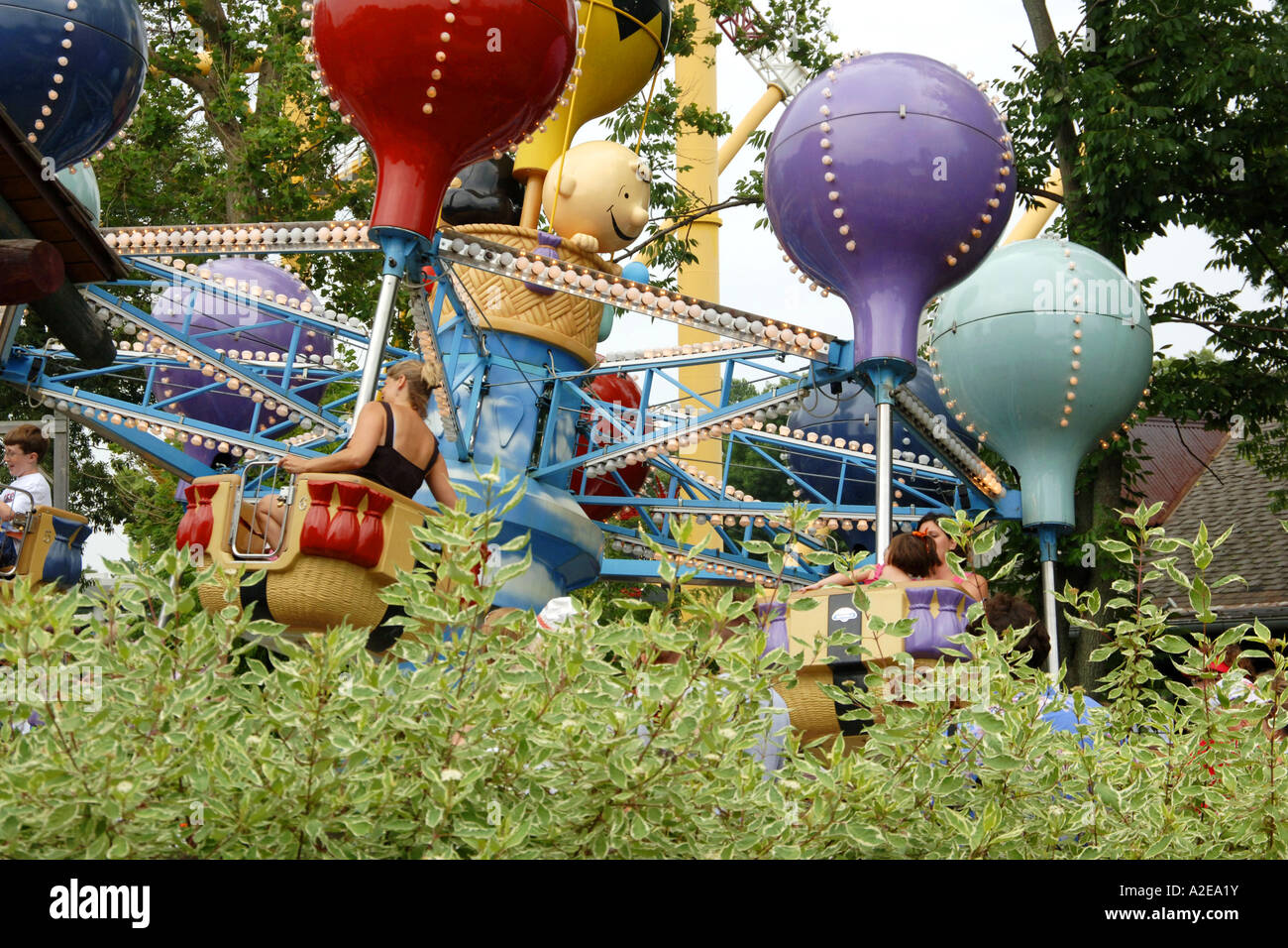 Amusement Park ride at Cedar Point Sandusky, Ohio OH Banque D'Images