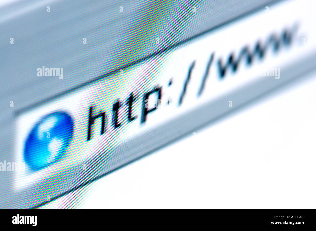 Écran d'ordinateur navigateur web http www détail Banque D'Images