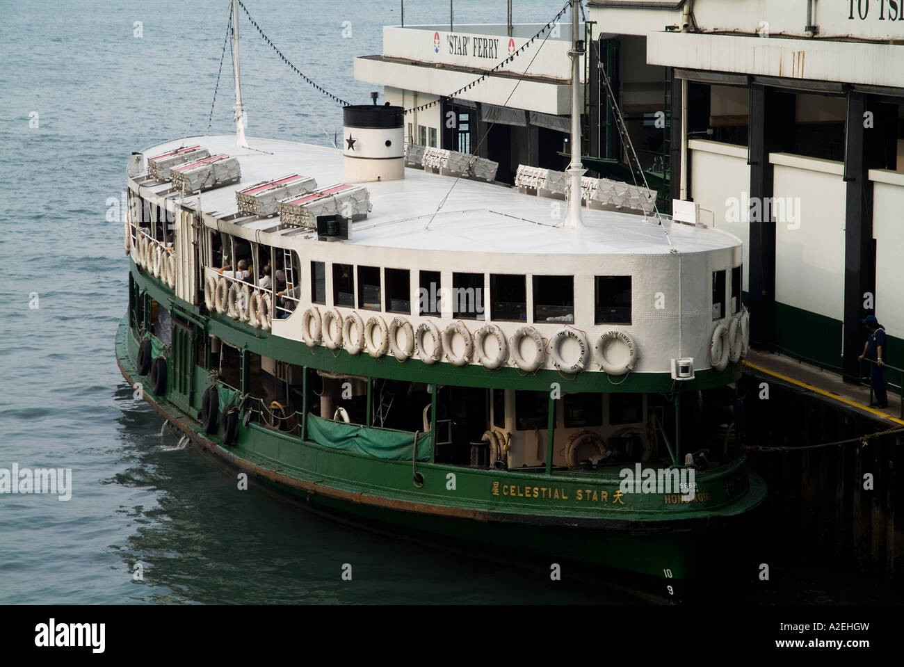 Dh Star Ferry Pier FERRY WANCHAI HONG KONG Star Ferrys Star céleste à Wanchai ferry pier Banque D'Images