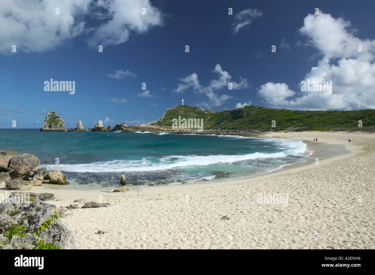 Dans les Antilles, de la Guadeloupe, Grande Terre, Pointe des Châteaux Banque D'Images