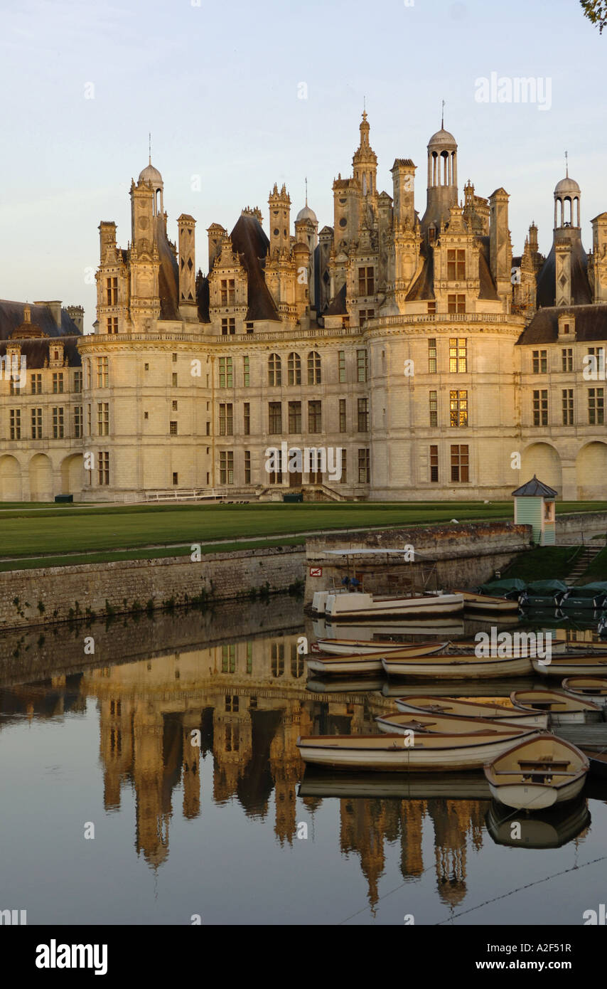 Château de la Loire, le château de Chambord Banque D'Images