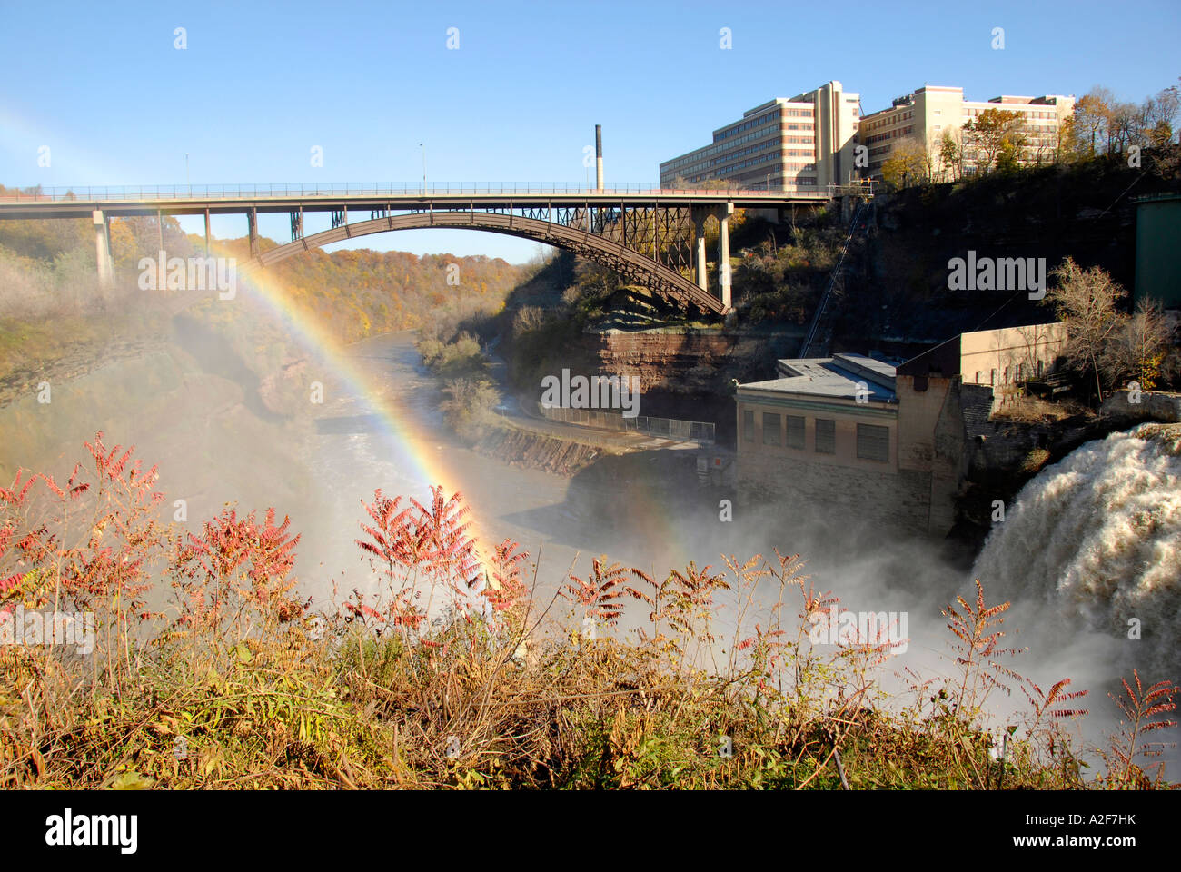 Lower Falls de Genesee River, Rochester, NY USA Banque D'Images