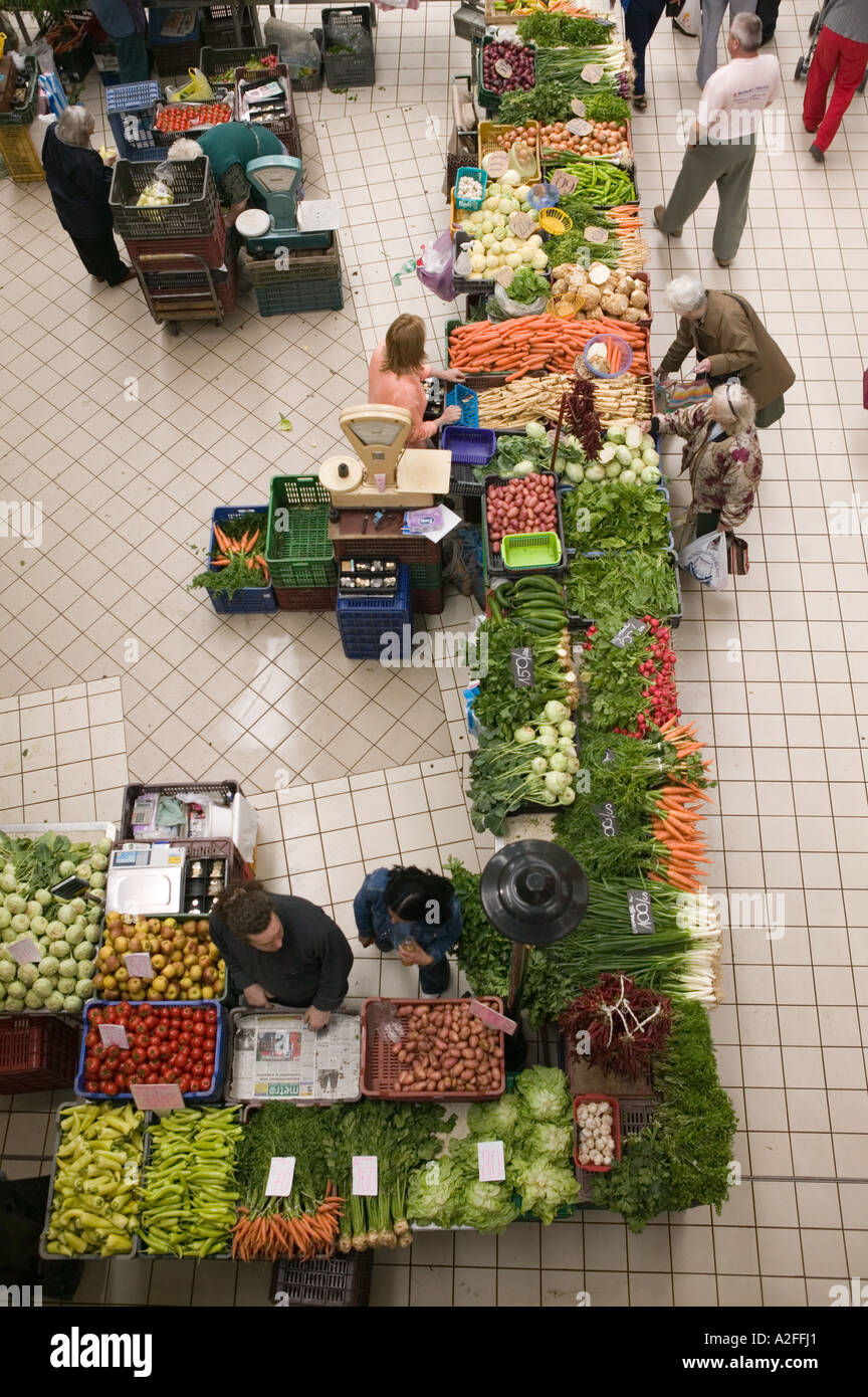 La Hongrie, Budapest : Pest, Lehel Csarnok / Lehel marché alimentaire / Intérieur (NR) Banque D'Images