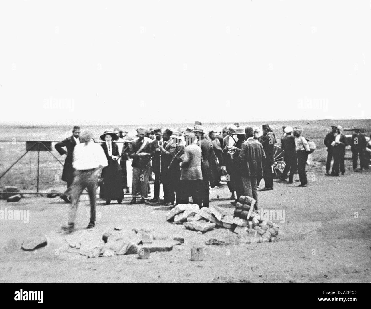Grève des travailleurs miniers indiens dirigée par Gandhi de Transvaal à Newcastle Afrique du Sud 6th novembre 1913, Banque D'Images
