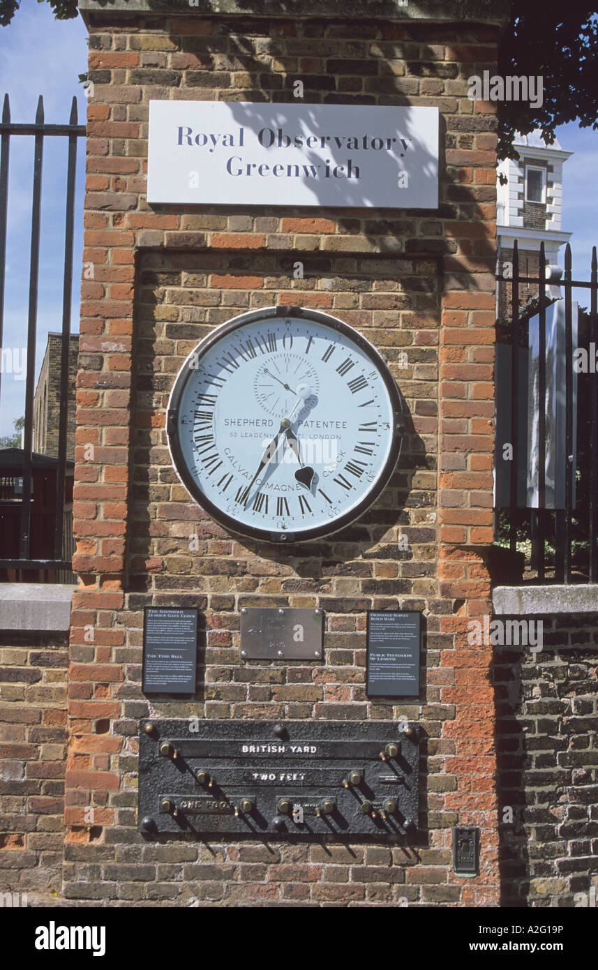 Réveil à l'Observatoire Royal de Greenwich, Greenwich Park, Londres Banque D'Images