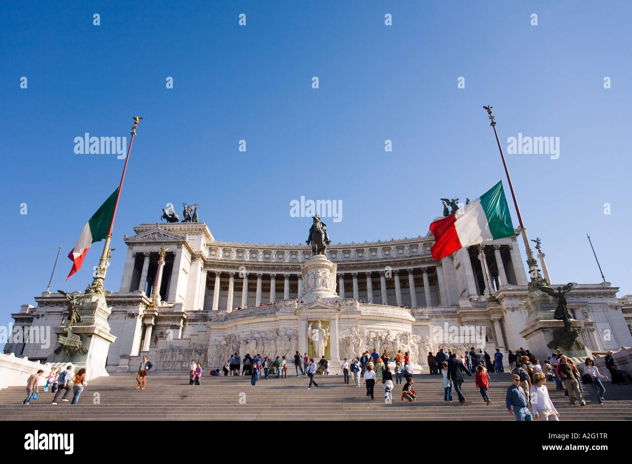 Monument de Vittorio Emanuele II Victor Emmanuel II ou l'Altare della Patria Autel de la nation ou monument de soleil de l'été s Banque D'Images