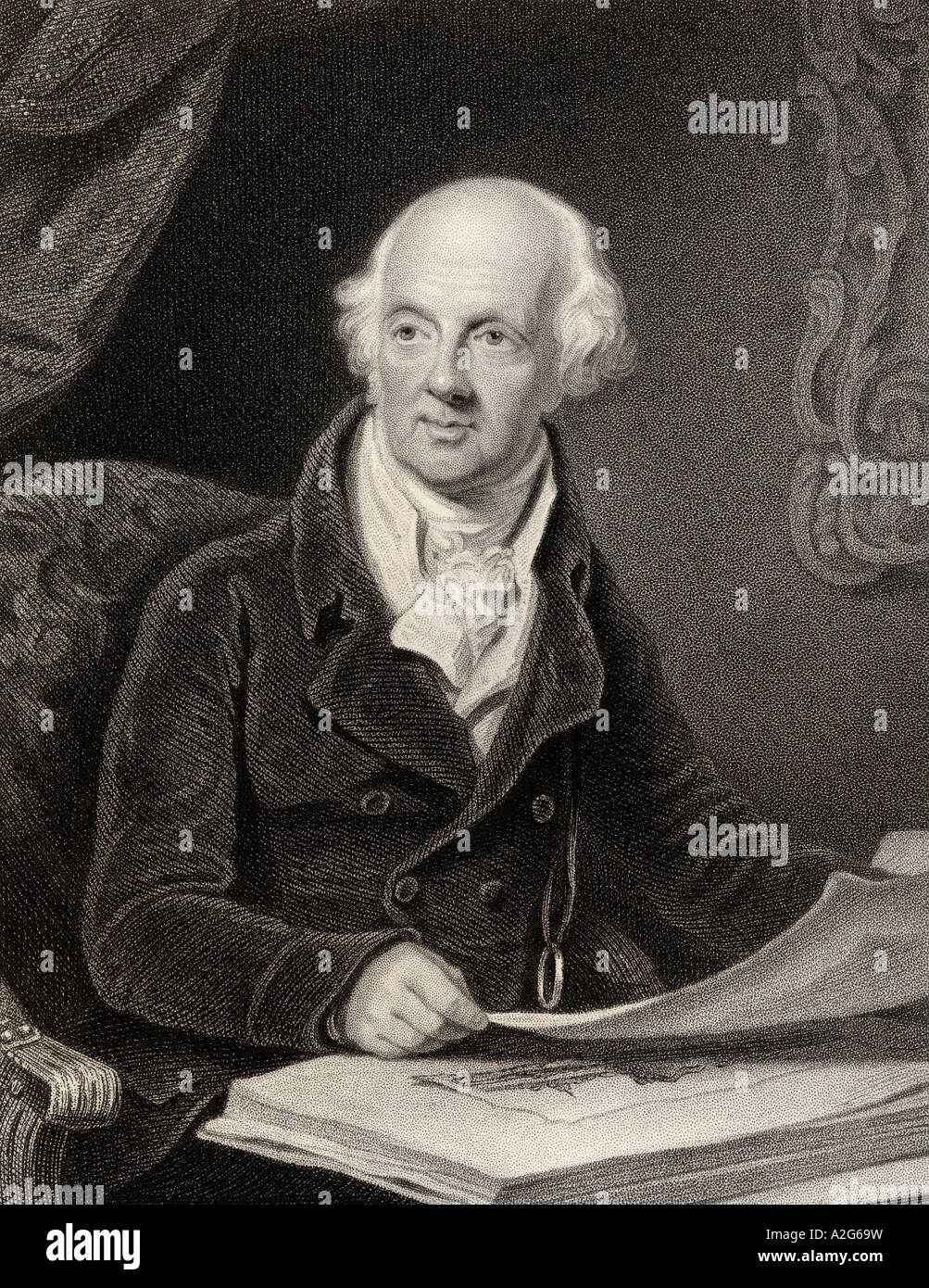 Sir Abraham Hume, 2ème Baronet, 1749 - 1838. Fleuriculturiste et politicien conservateur britannique. Banque D'Images