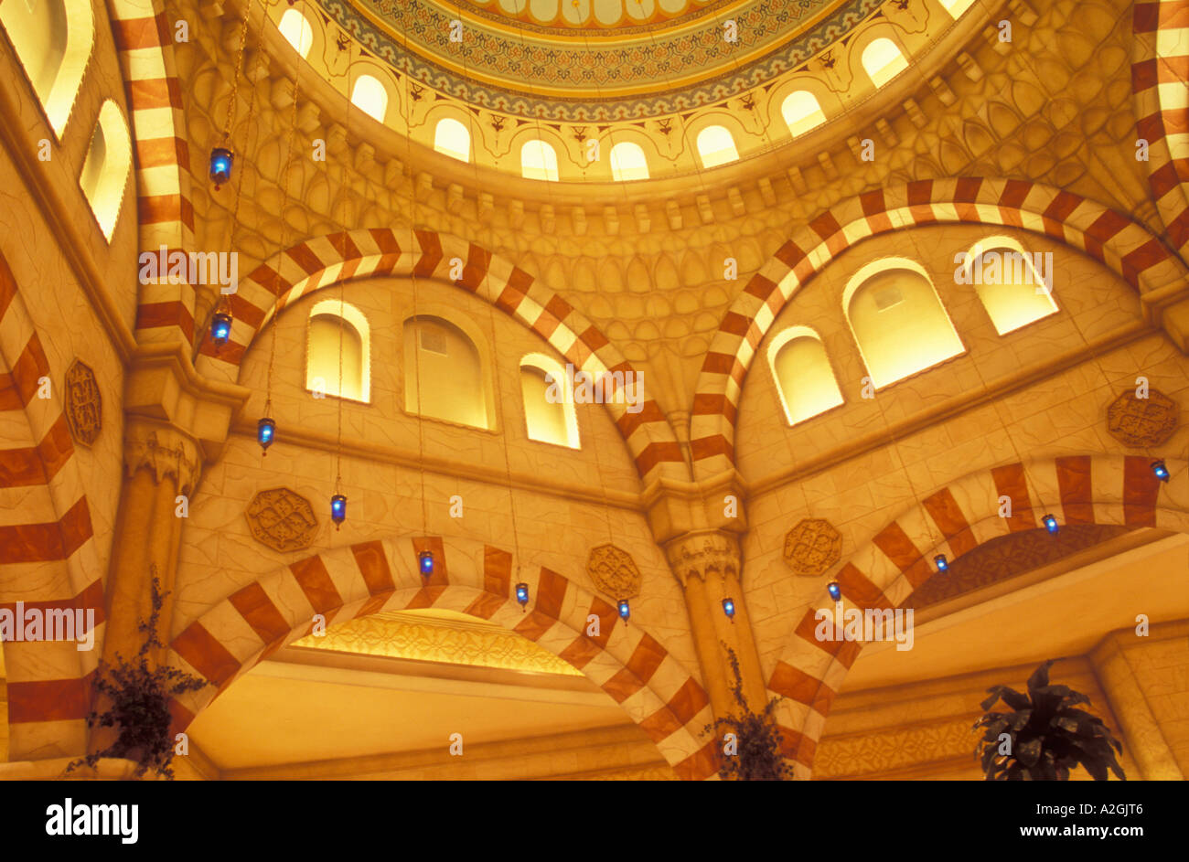 Thème arabe rotunda est l'attraction principale dans le Casino Aladdin des magasins à Las Vegas, Nevada, USA. Pas de publication Banque D'Images