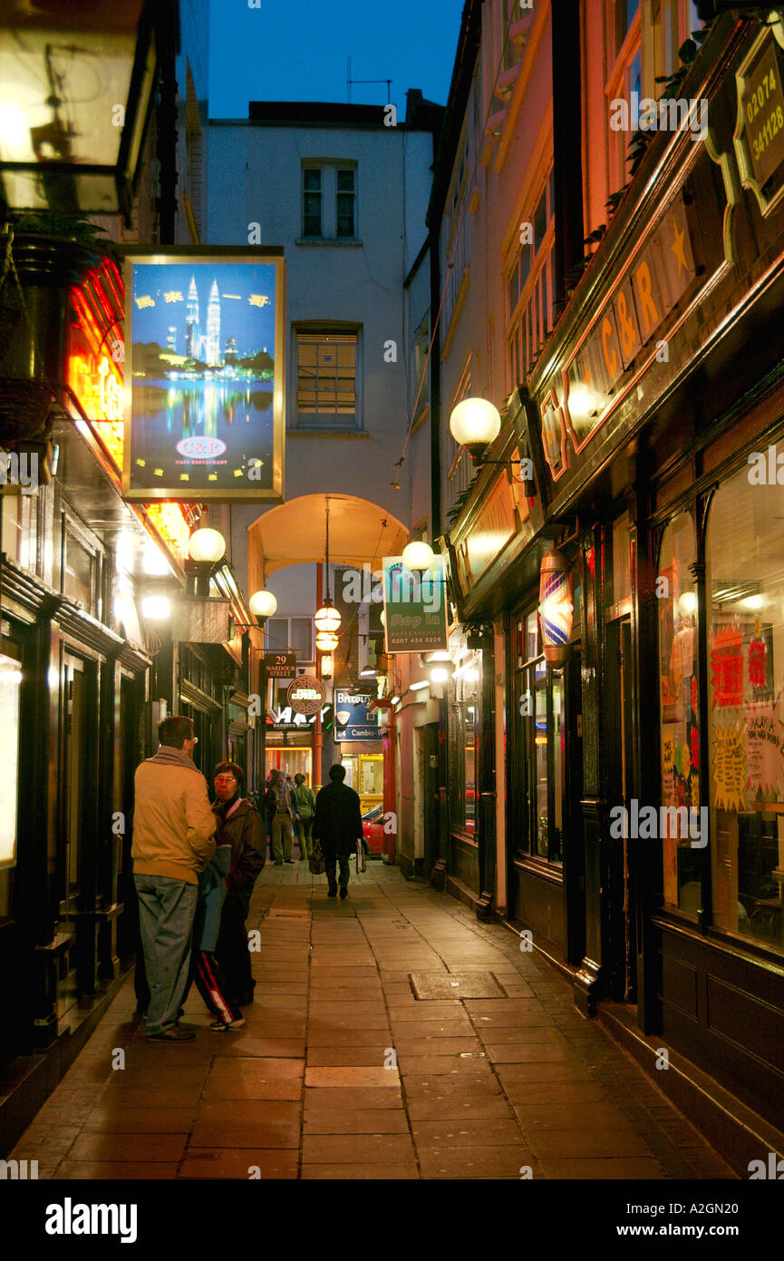 Ruelle de Chinatown Soho Londres Angleterre Banque D'Images