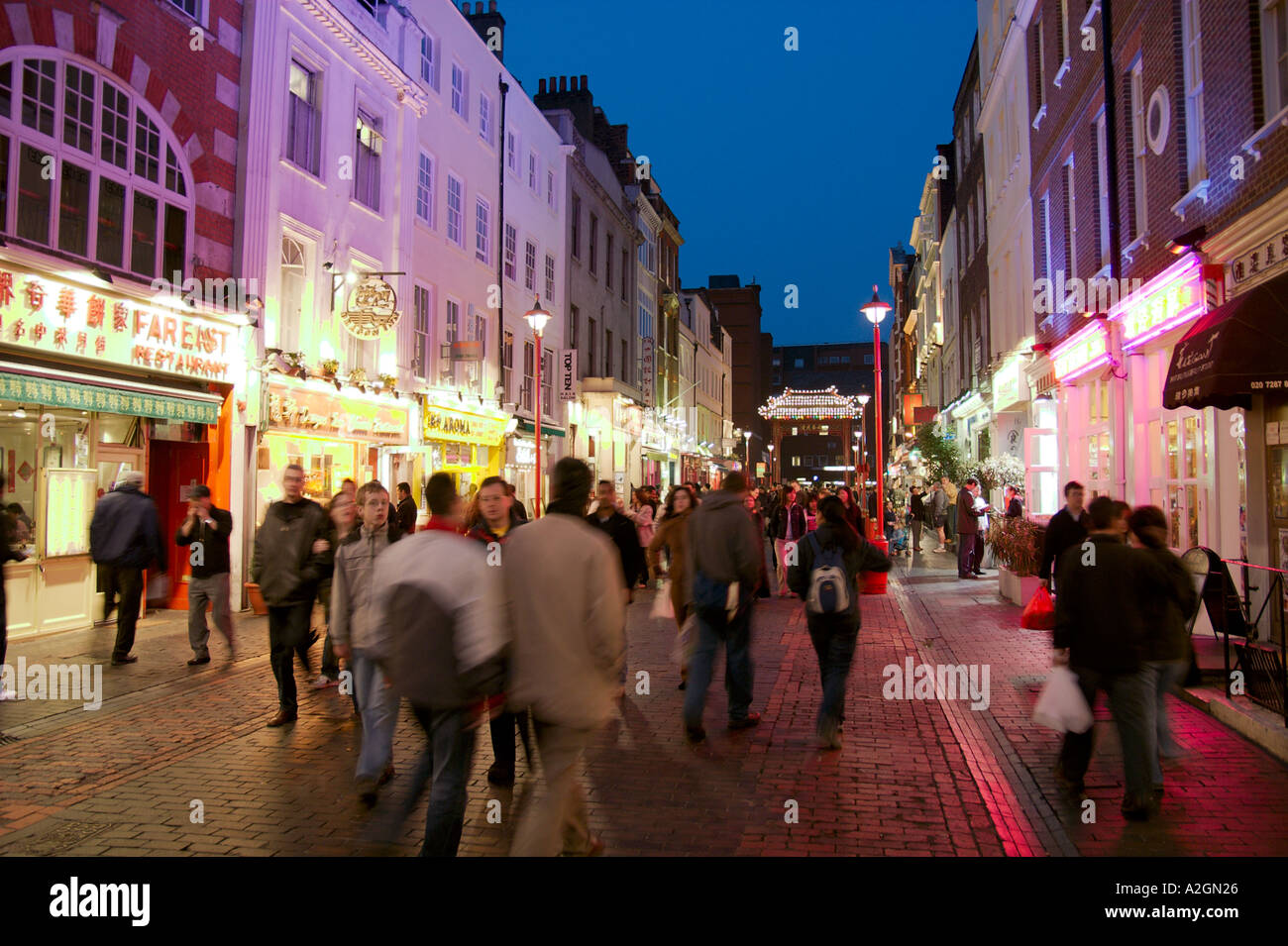 La rue Gerrard Street, à Chinatown Soho Londres Angleterre Banque D'Images