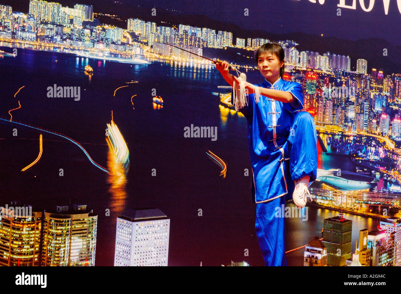 La Californie, San Francisco, artiste martial chinois Banque D'Images