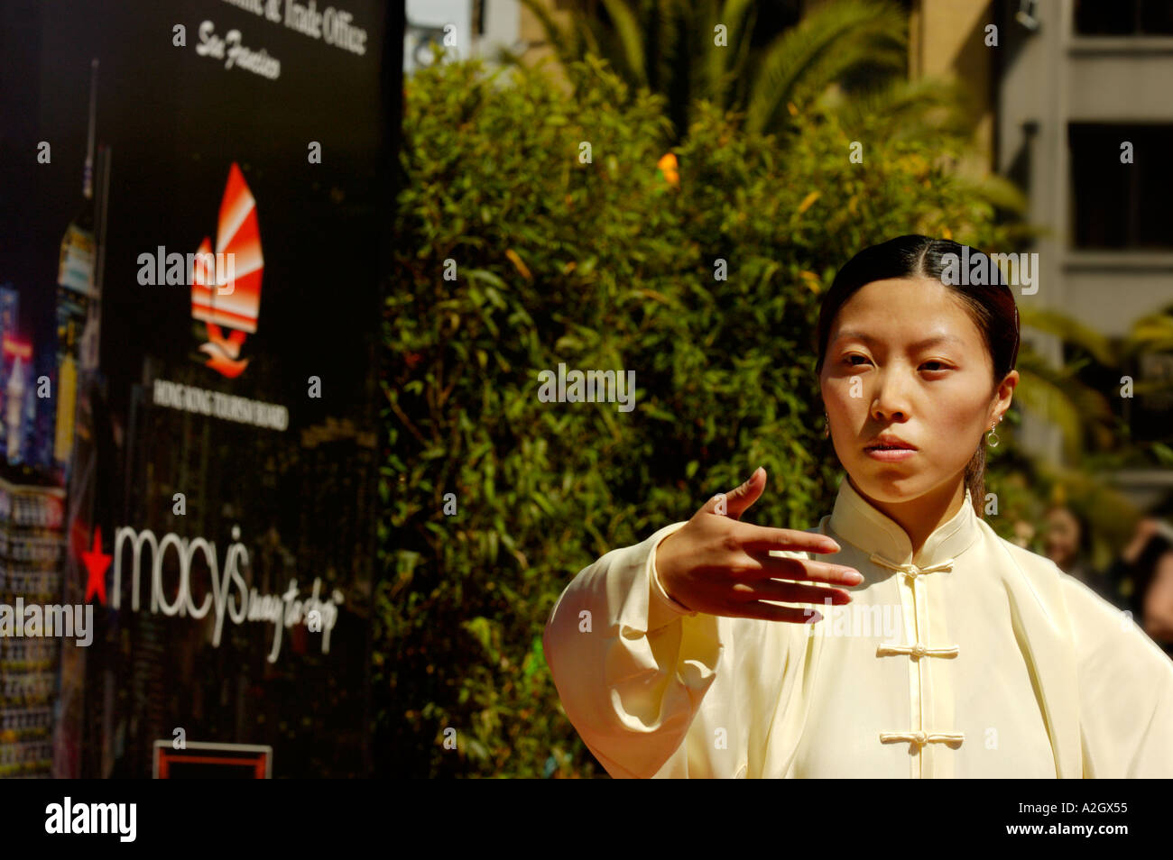 La Californie, San Francisco, artiste martial chinois Banque D'Images