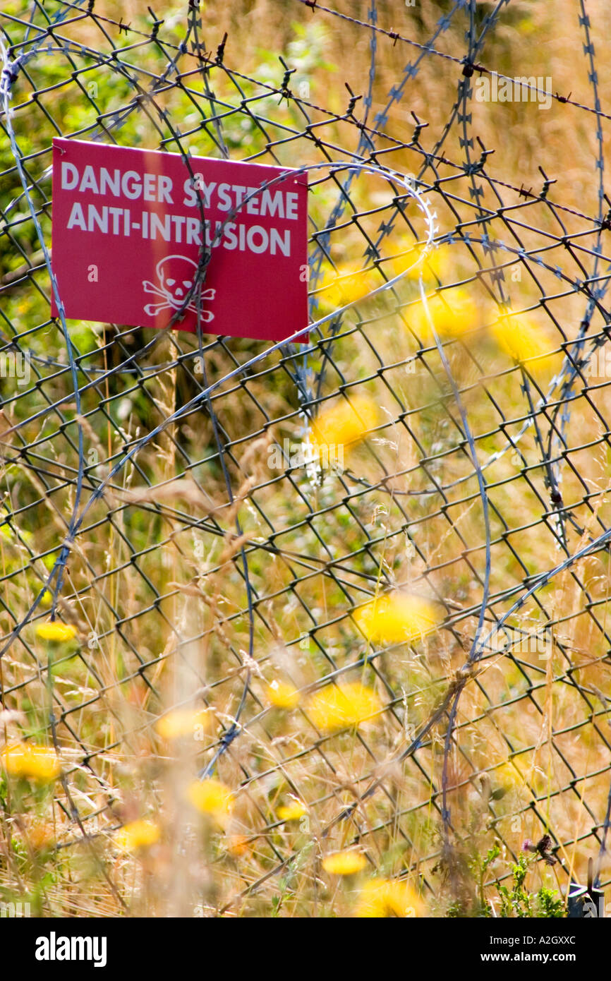 Signal de danger. Banque D'Images