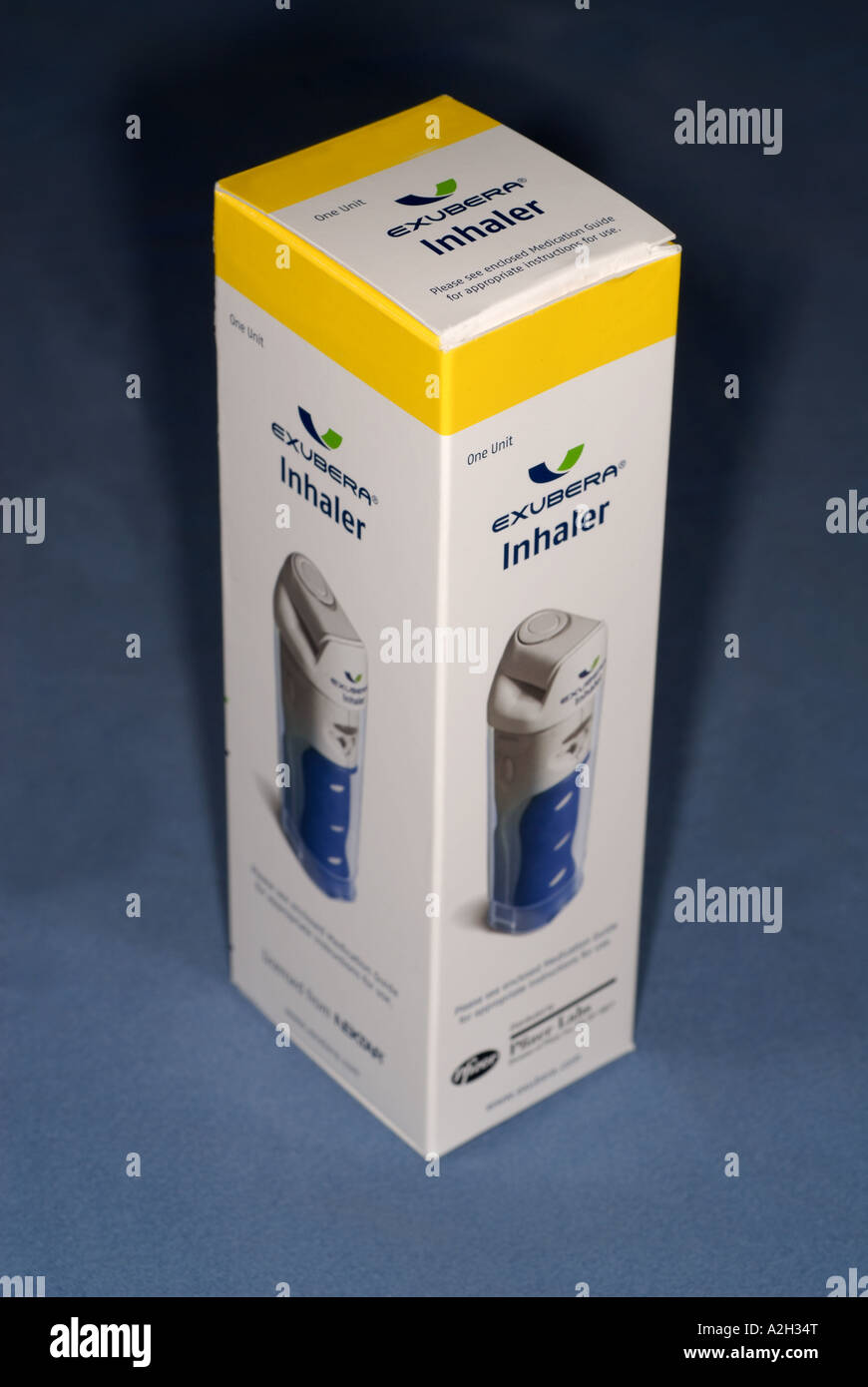 Dispositif d'administration de diabète Exubera pour l'insuline inhalée  Photo Stock - Alamy