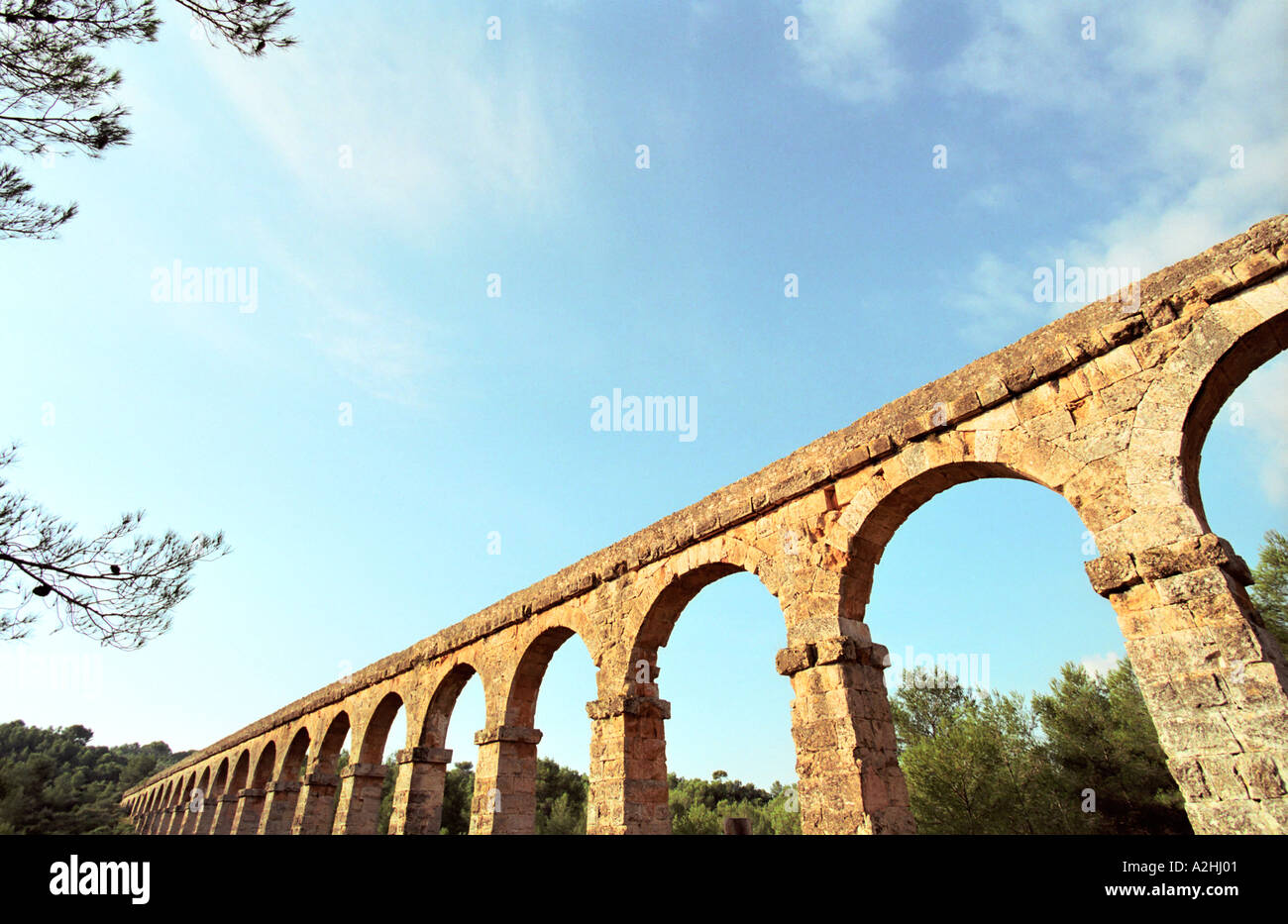 Aqueduc de las Ferreras près de Tarragone Catalogne Espagne Banque D'Images