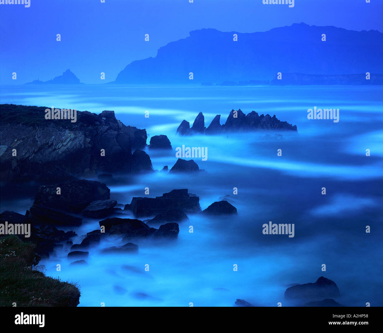 IE - comté de Kerry : Ballyferriter Bay Banque D'Images