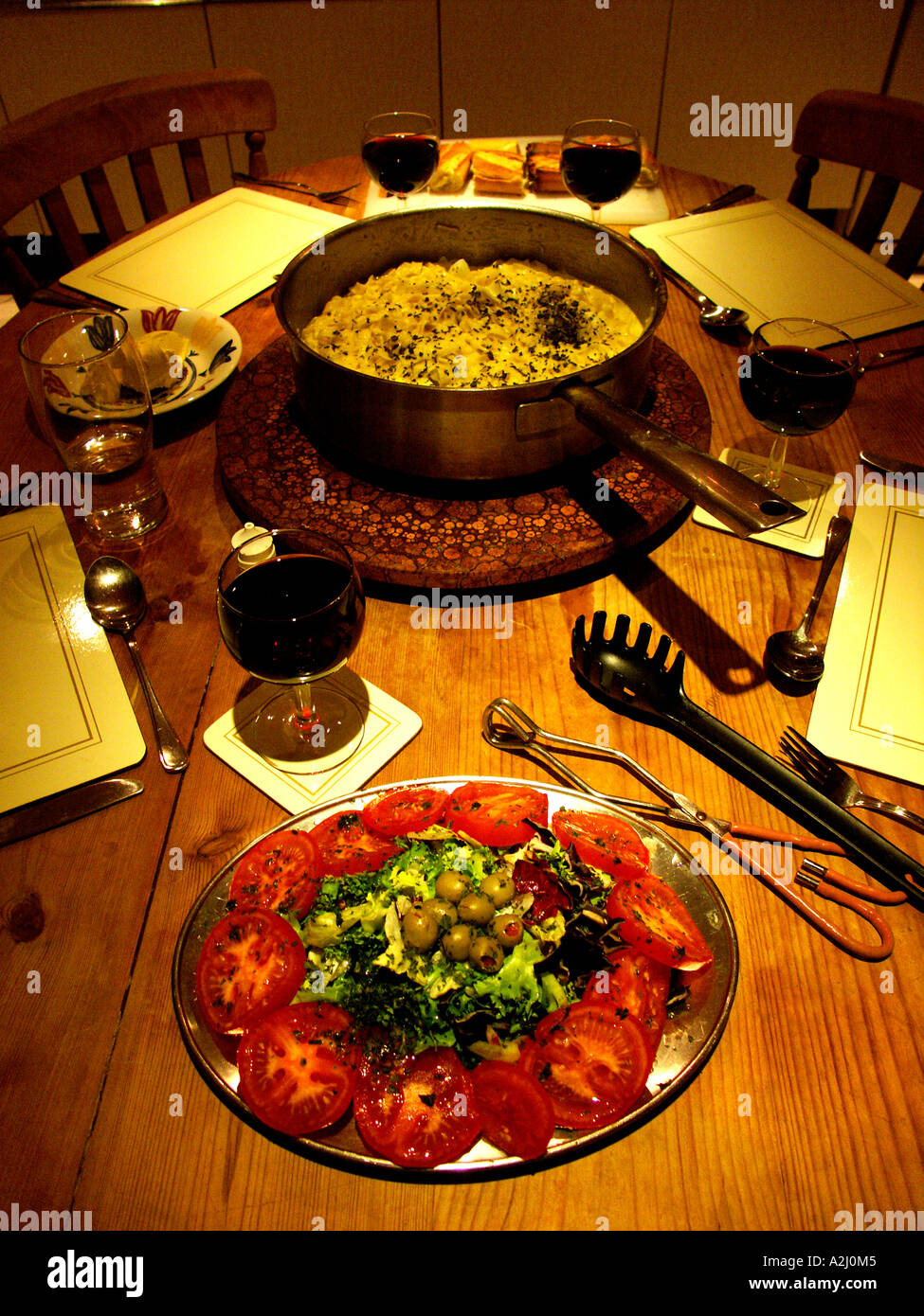 Columbian magnifiquement préparés, dîner dans un style campagne anglaise cuisine malvern worcestershire angleterre Banque D'Images