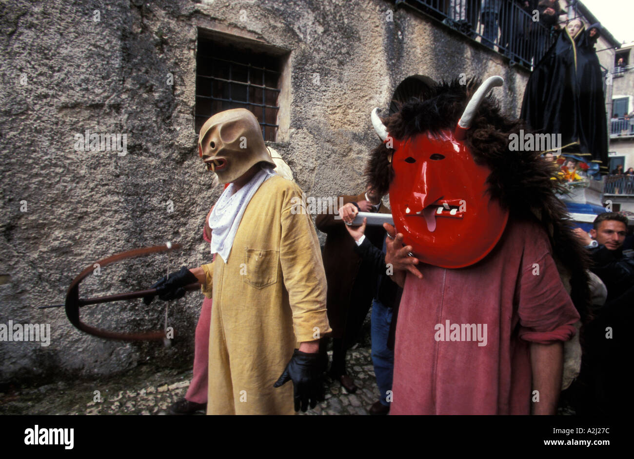 Le dimanche de Pâques, devil's dance, Prizzi, Sicile, Italie Banque D'Images