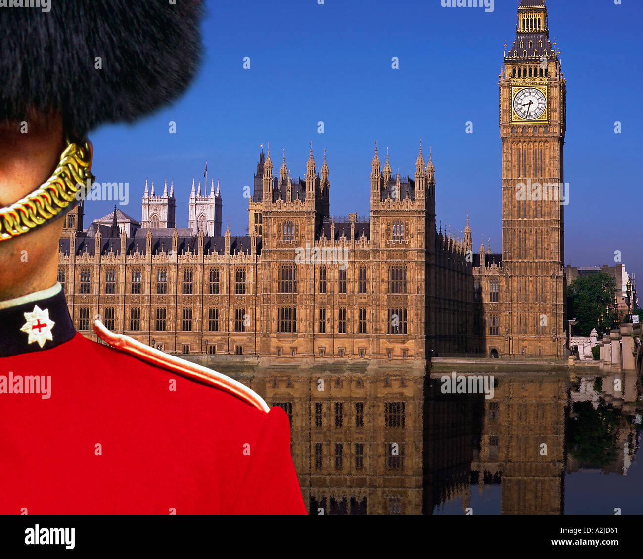 United Kingdom London Big Ben Garde côtière canadienne Banque D'Images