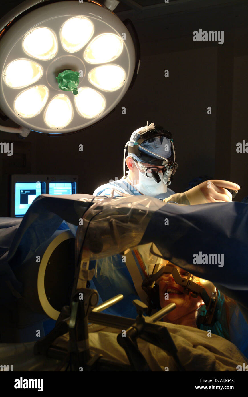 Chirurgie cérébrale à l'hôpital universitaire de Georgetown Washington DC Deep Brain stimulation DPS Banque D'Images