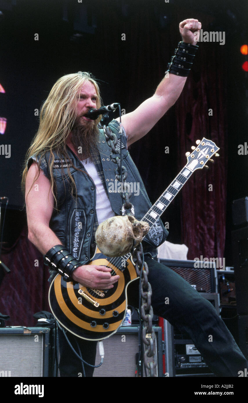 Black Label Society American heavy metal band vu ici en août 2002 Banque D'Images