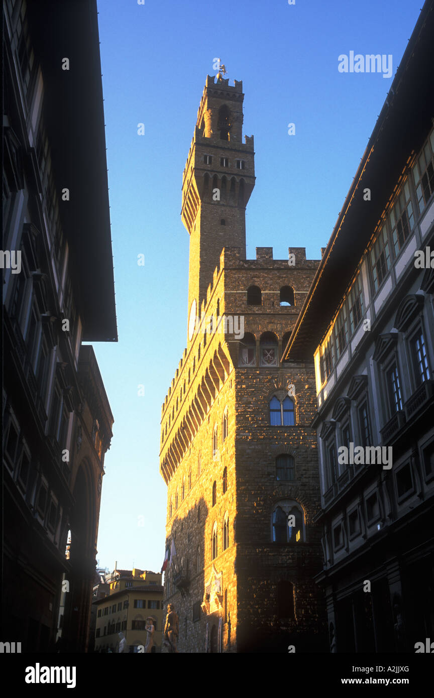 Italie Florence Palazzo Vecchio, Piazza della Signoria Banque D'Images