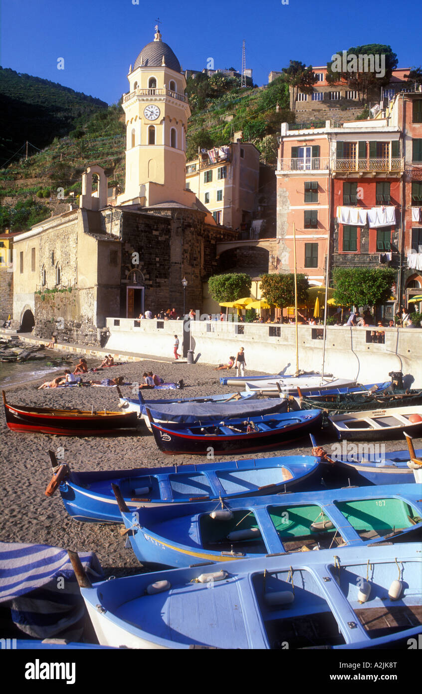 Italie Cinque Terre Ligurie Vernazza Banque D'Images