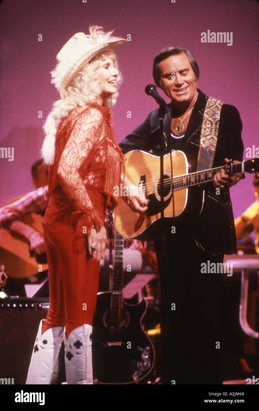 TAMMY WYNETTE et chanteurs de country américain George Jones Banque D'Images