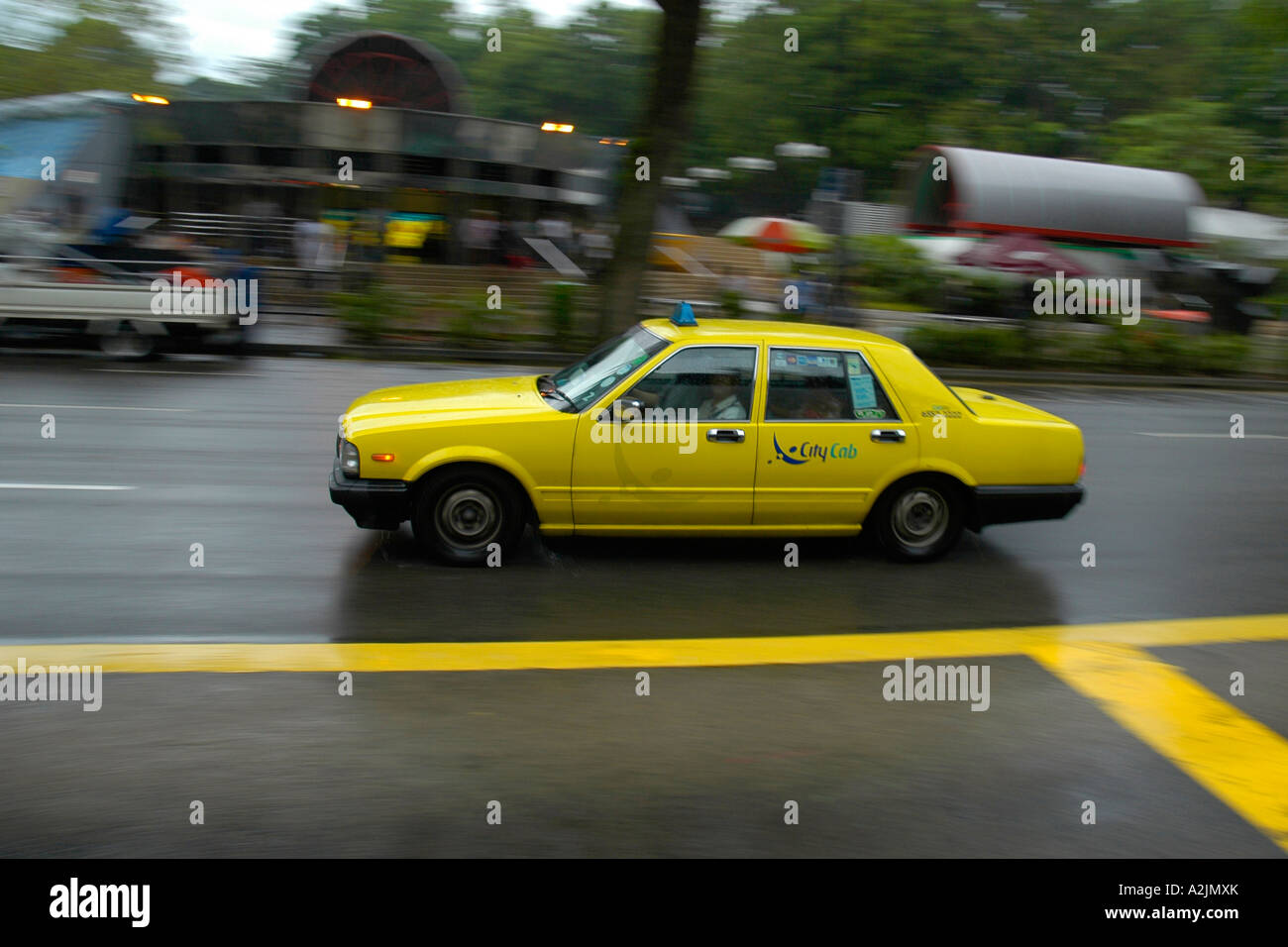 Taxi Orchard Road Banque D'Images