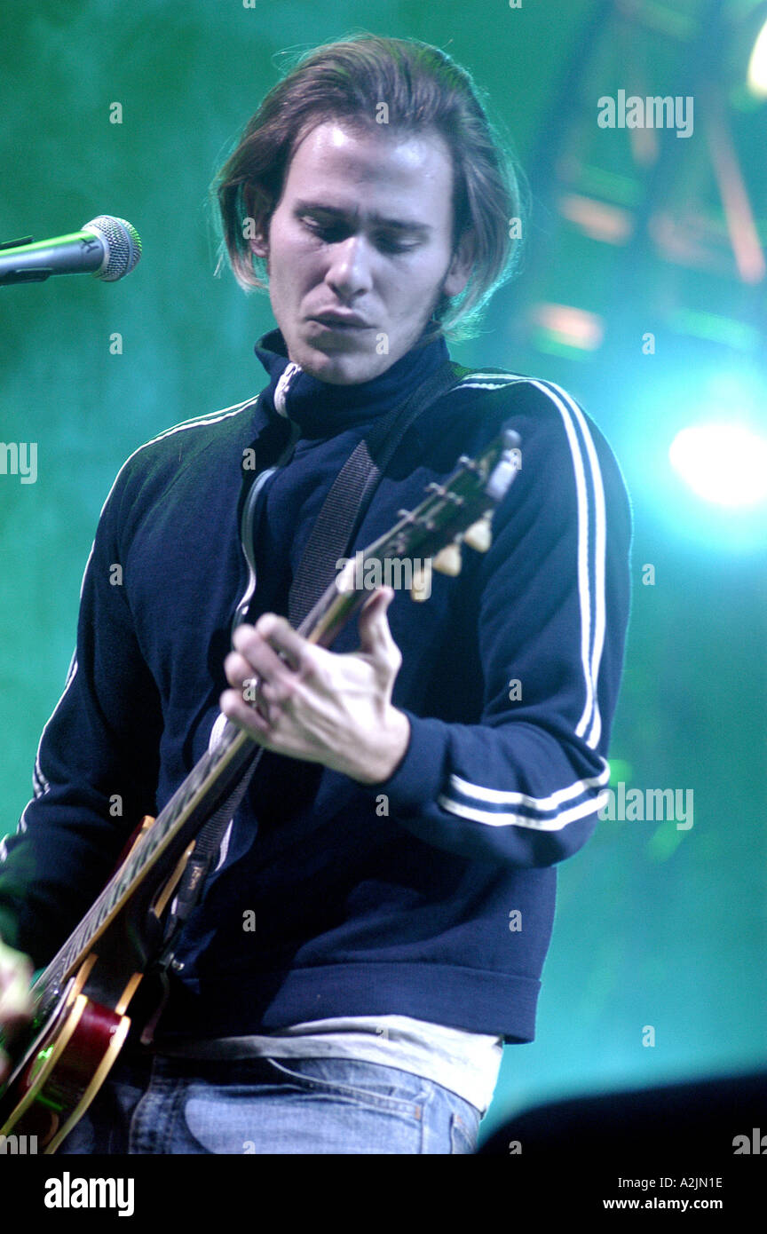 LIFEHOUSE Jason Wade du groupe de rock alternatif américain à l'Ahoy Rotterdam 9 Novembre 2002 Banque D'Images