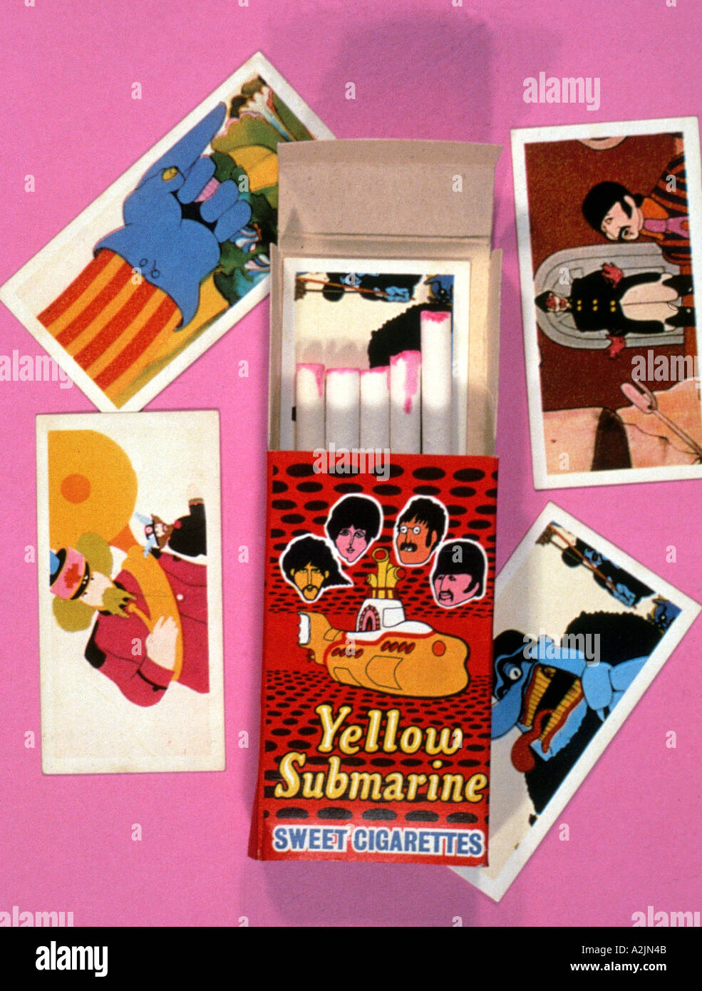 Souvenirs des Beatles Yellow Submarine film pour 1968 Banque D'Images