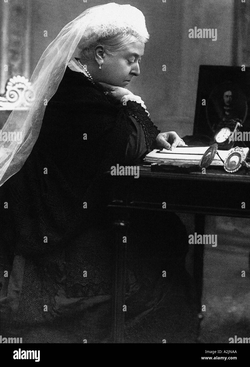 À propos de la reine Victoria 1880 Banque D'Images