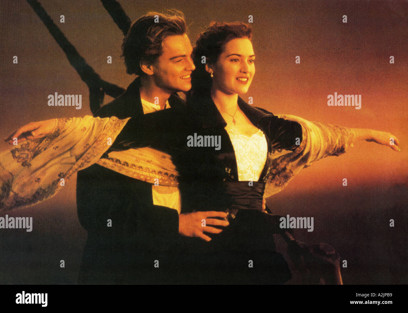 Oscar gagnant 1997 TITANIC film avec Leonardo DiCaprio et Kate Winslet Banque D'Images