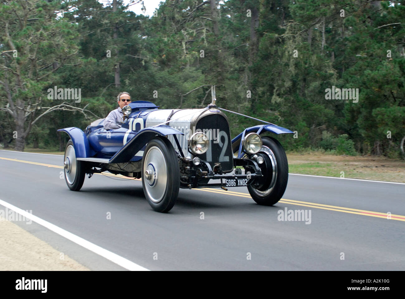 'Voisin '^C3 Strasbourg Racer', ^1922, 'plage de galets d'', Monterey, Californie' Banque D'Images