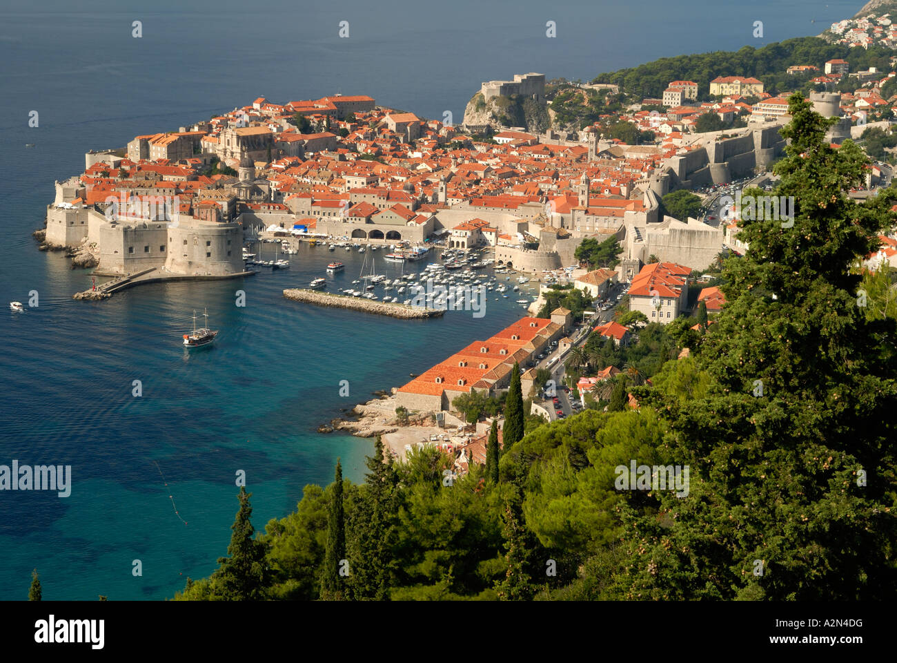 Ville historique de Dubrovnik Croatie Dalmatie Ragusa Banque D'Images