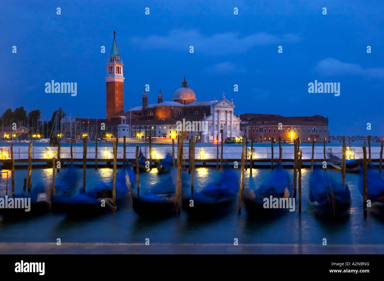 Télécabine de canal, San Giorgio Maggiore, à Venise, Vénétie, Italie Banque D'Images