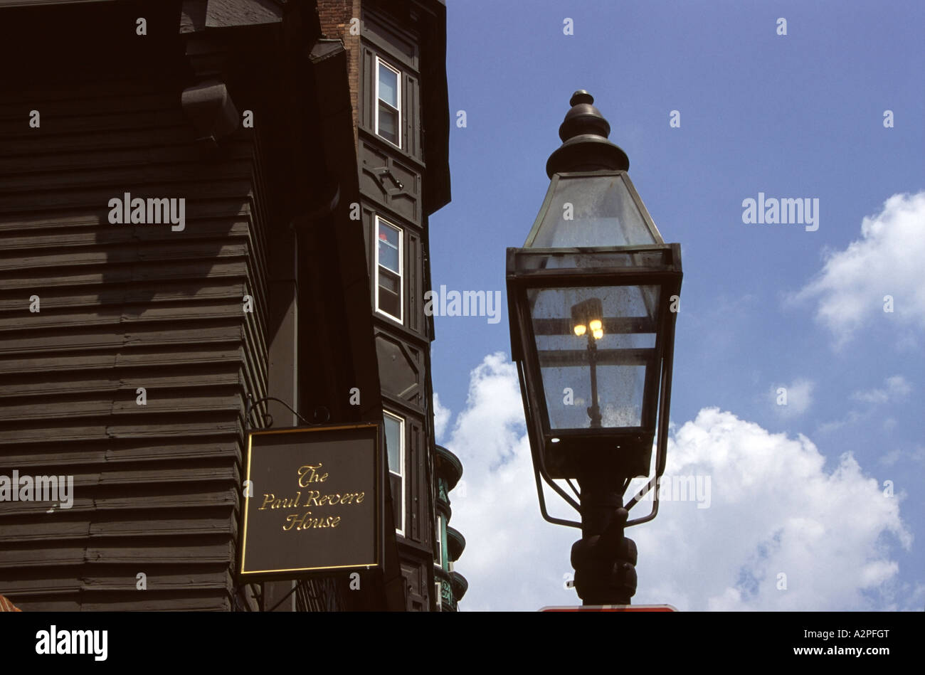 La Maison de Paul Revere, North Square, Boston, Massachusetts, New England, USA. Plus vieille maison de Boston Banque D'Images