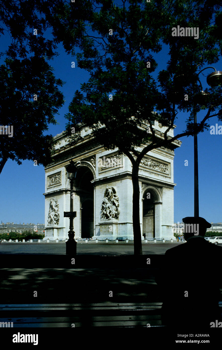 L'Arc de Triomphe de Paris Paris France Banque D'Images