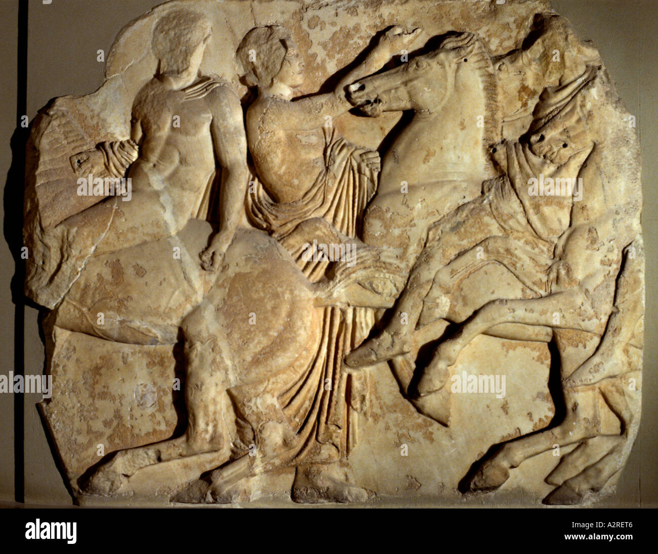 Frise du Parthénon grec Grèce Athènes Banque D'Images