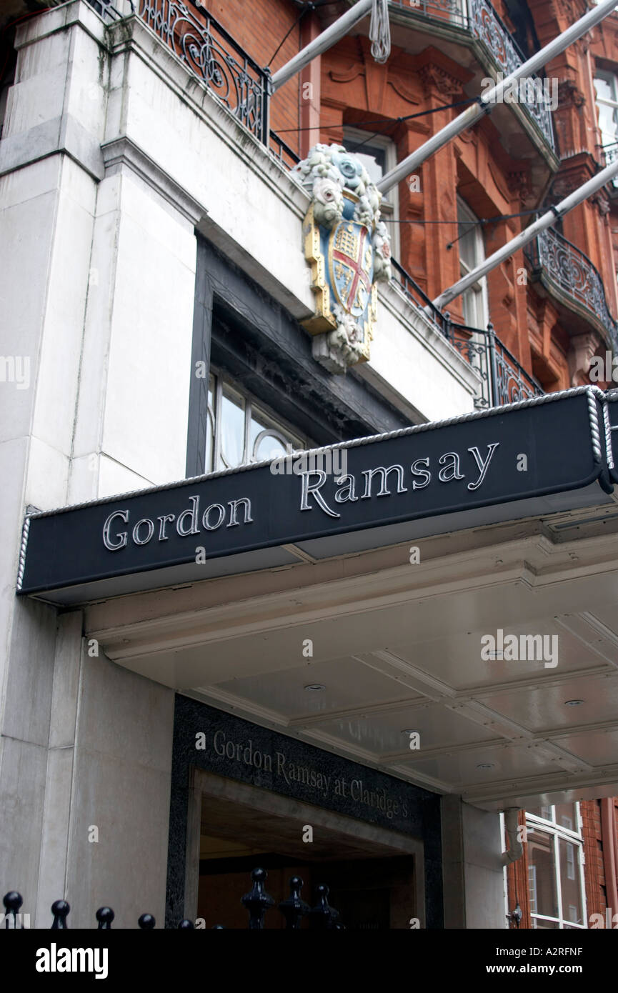 Gordon Ramsay at Claridge Hotel Mayfair Londres W1 Banque D'Images