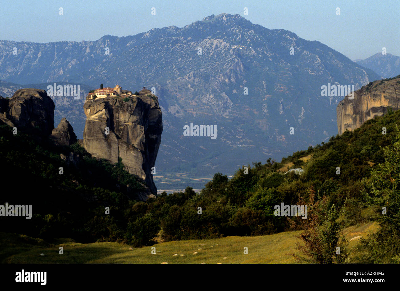 Monastère Vaarlam Monastères des Météores Macédoine Grèce Banque D'Images
