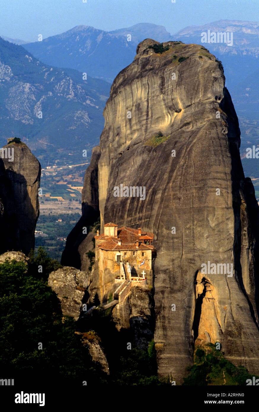 Meteora Kalabaka Grèce Monastère Rousanou Banque D'Images