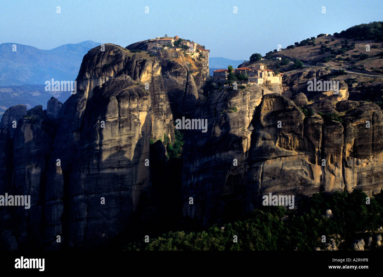 Monastère Vaarlam Monastères des Météores Macédoine Grèce Banque D'Images