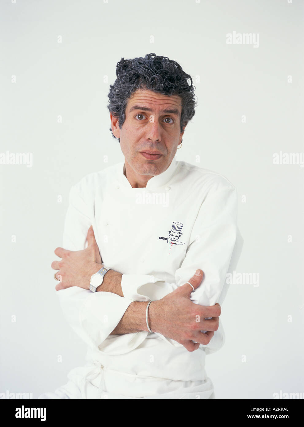 Chef de l'écrivain Anthony Bourdain confidentielle cuisine aventures dans les bas-fonds culinaire 2000 Banque D'Images