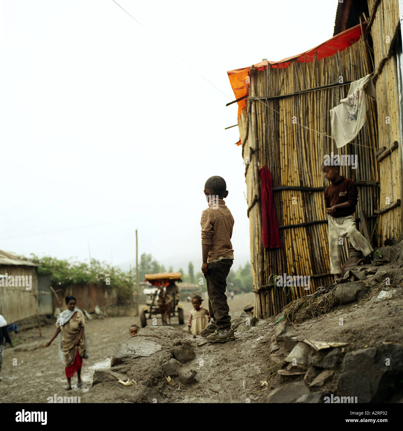 L'Éthiopie sur vingt ans de la famine. Banque D'Images