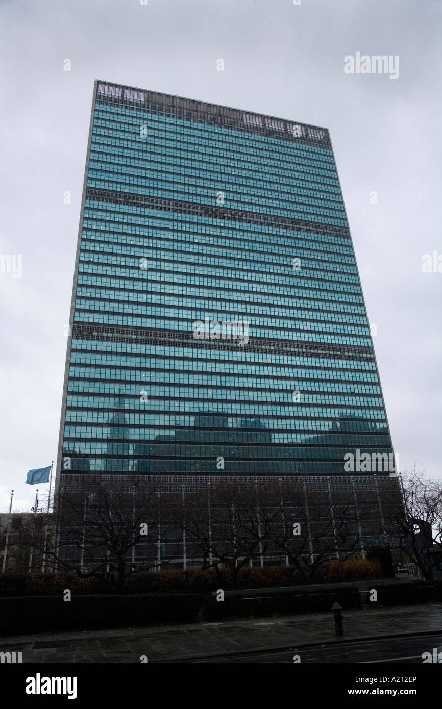Bâtiment de l'Organisation des Nations Unies New York USA Banque D'Images