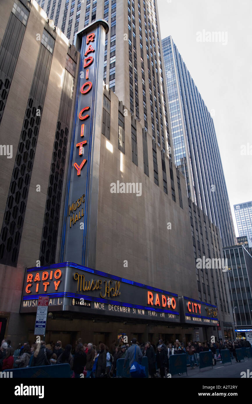 Radio City Music Hall de New York City USA Banque D'Images