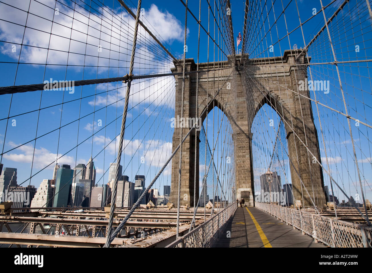 Pont de Brooklyn New York USA Banque D'Images