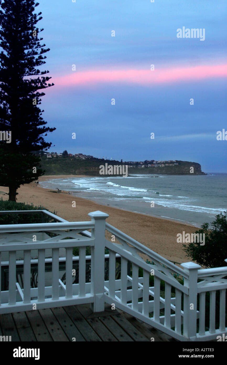 Soirée à Newport Beach Sydney Banque D'Images