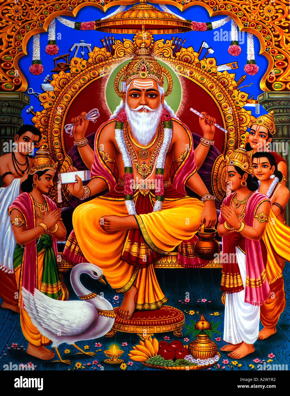 Dieu hindou Brahma Banque D'Images